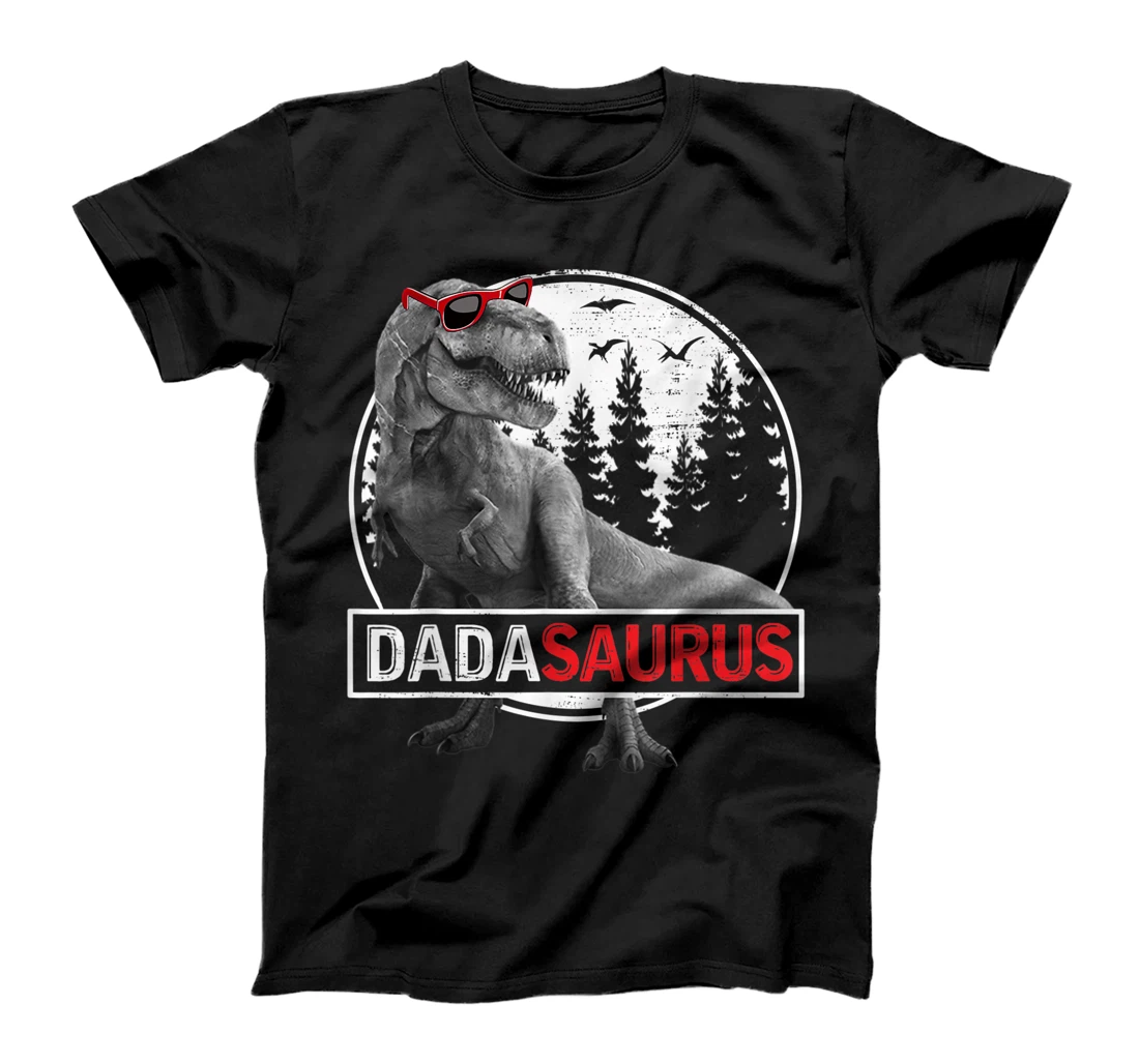 Personalized Mens Dadasaurus T Rex Dinosaur Dada Saurus Father's Day T-Shirt