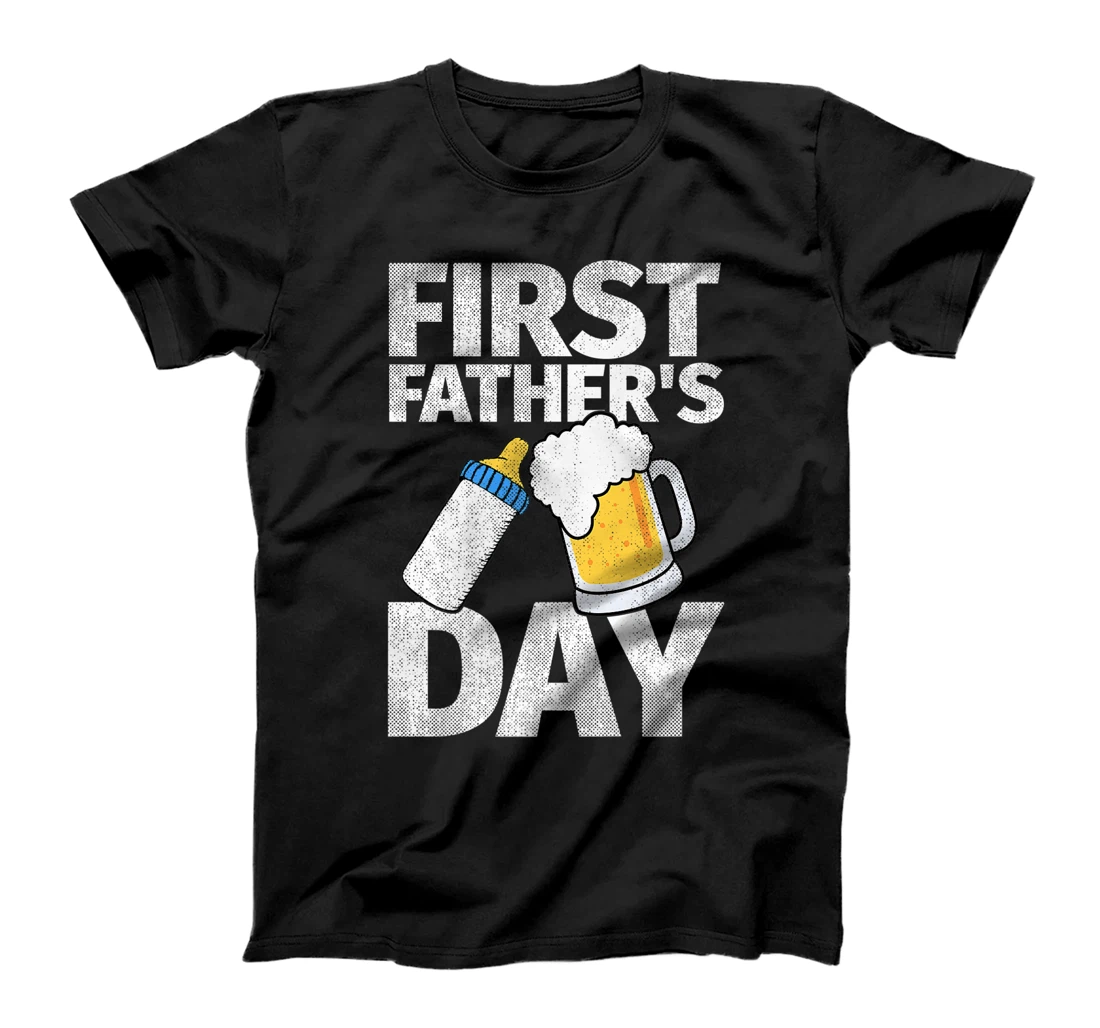 Mens Dad Daddy First Father's Day Funny Humor Beer Joke 2021 Premium T-Shirt