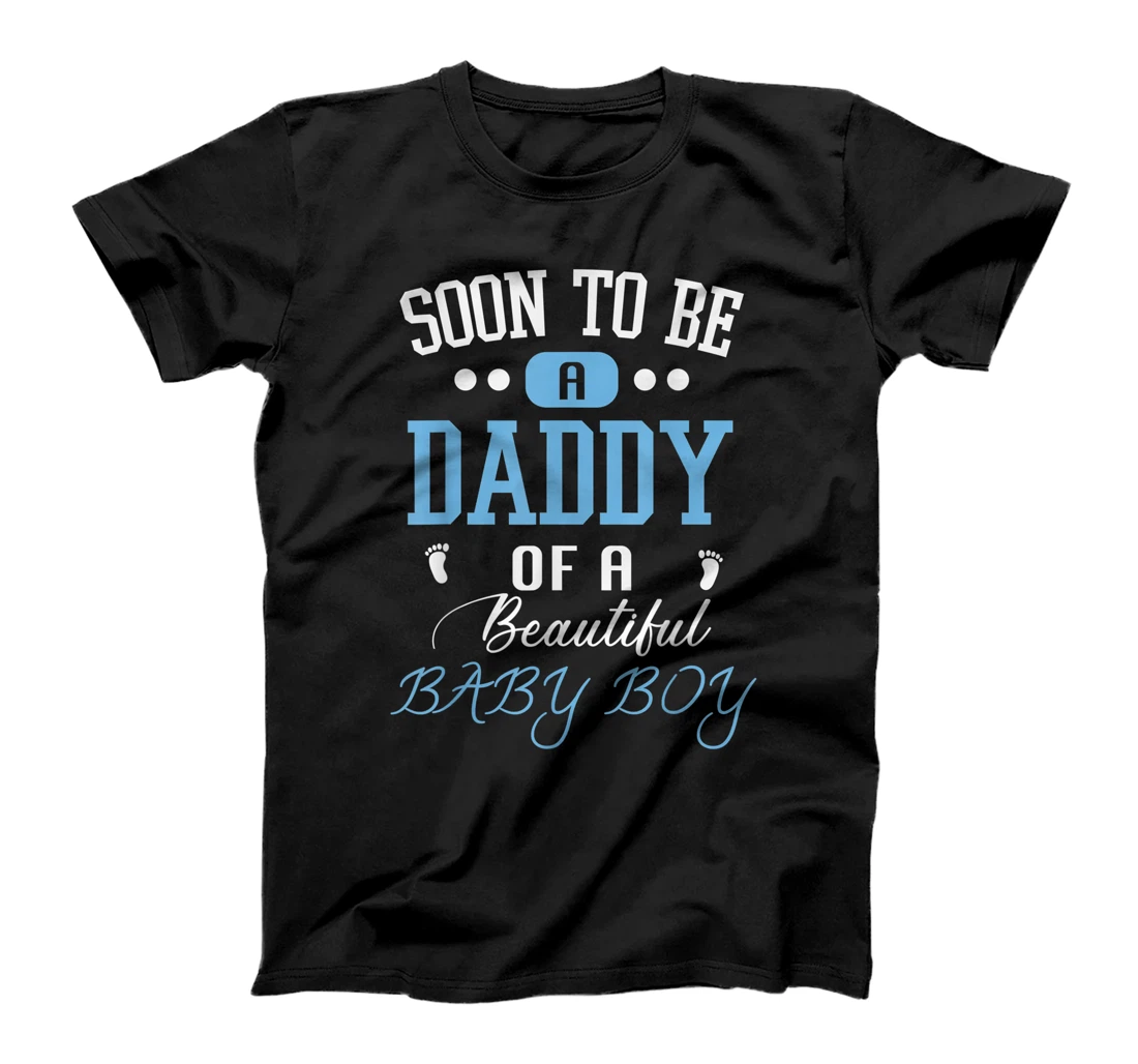 Personalized Soon To Be A Daddy Of Beautiful Baby cute new dad Father Day T-Shirt