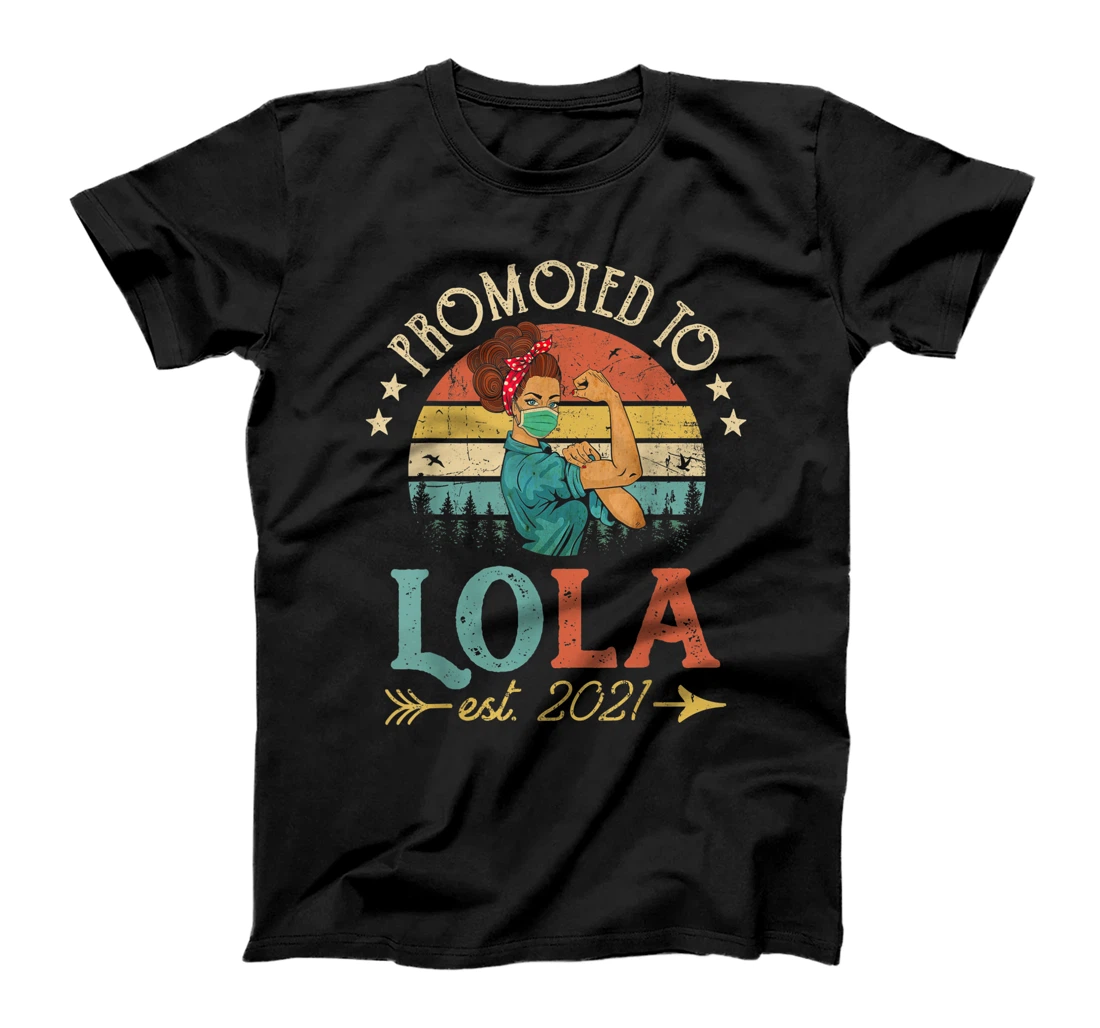 Personalized Promoted to Lola Est 2021 Shirt For Women Floral T-Shirt