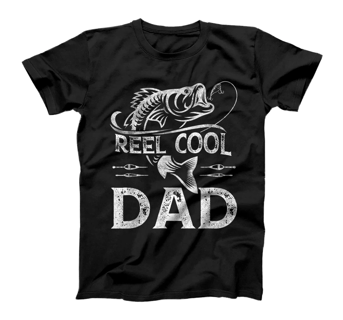 Personalized Reel Cool Dad Fishing - Father's Day Fisherman Fishing T-Shirt
