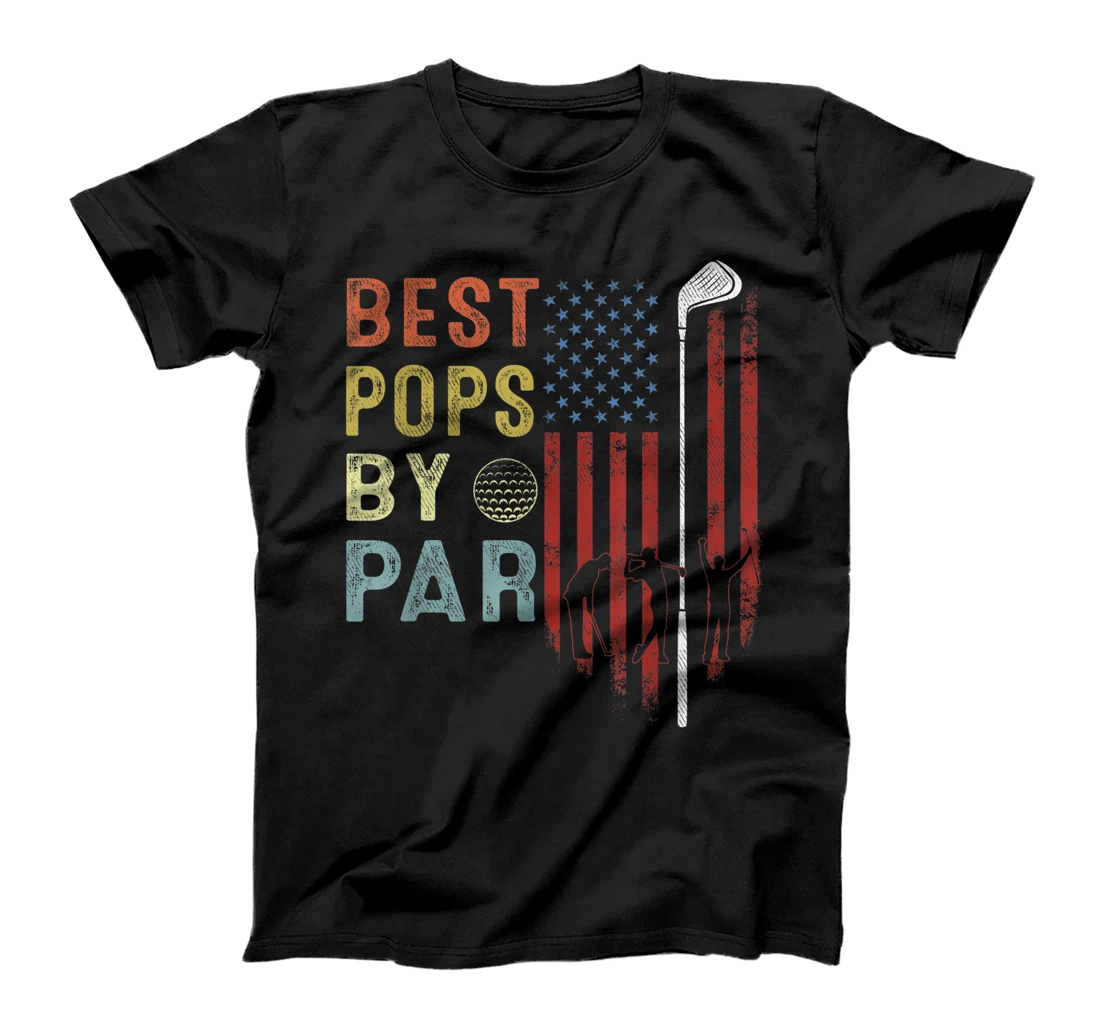 Personalized Best Pops By Par Flag Shirt Father's Day Golfing T-Shirt