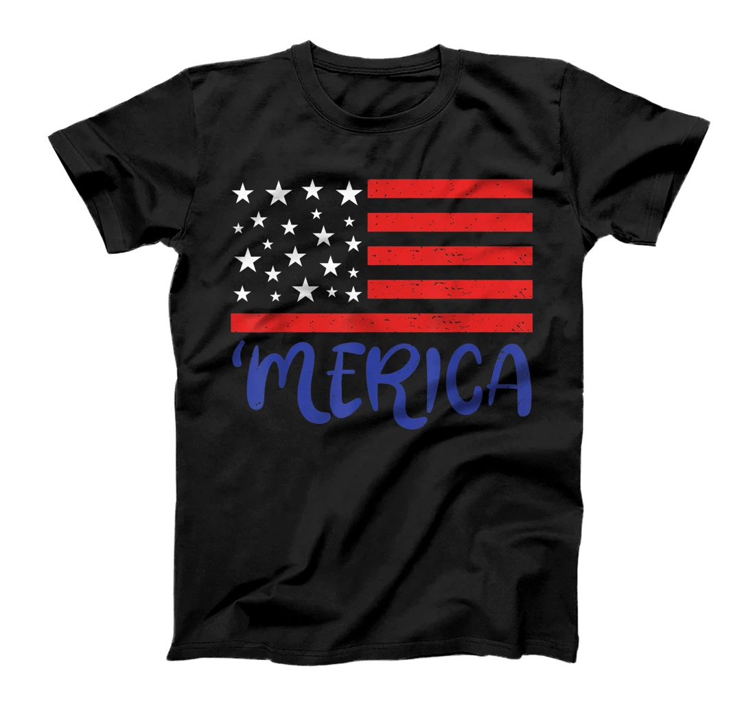 Personalized Merica USA Flag 4th Of July Independence Day T-Shirt