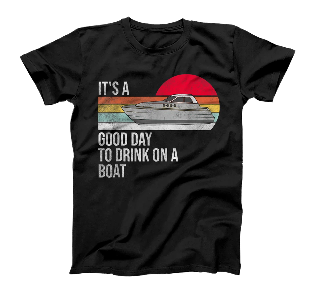 Personalized It's a Good Day to Drink on a Boat Vintage T-Shirt