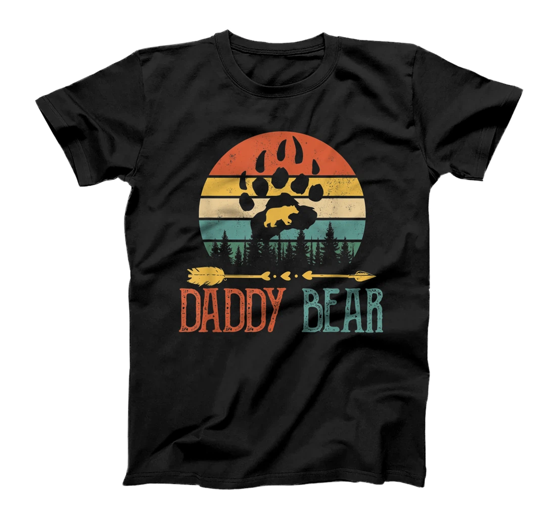 Mens Daddy Bear Best Fathers Day Gift Vintage Father Daddy T-Shirt