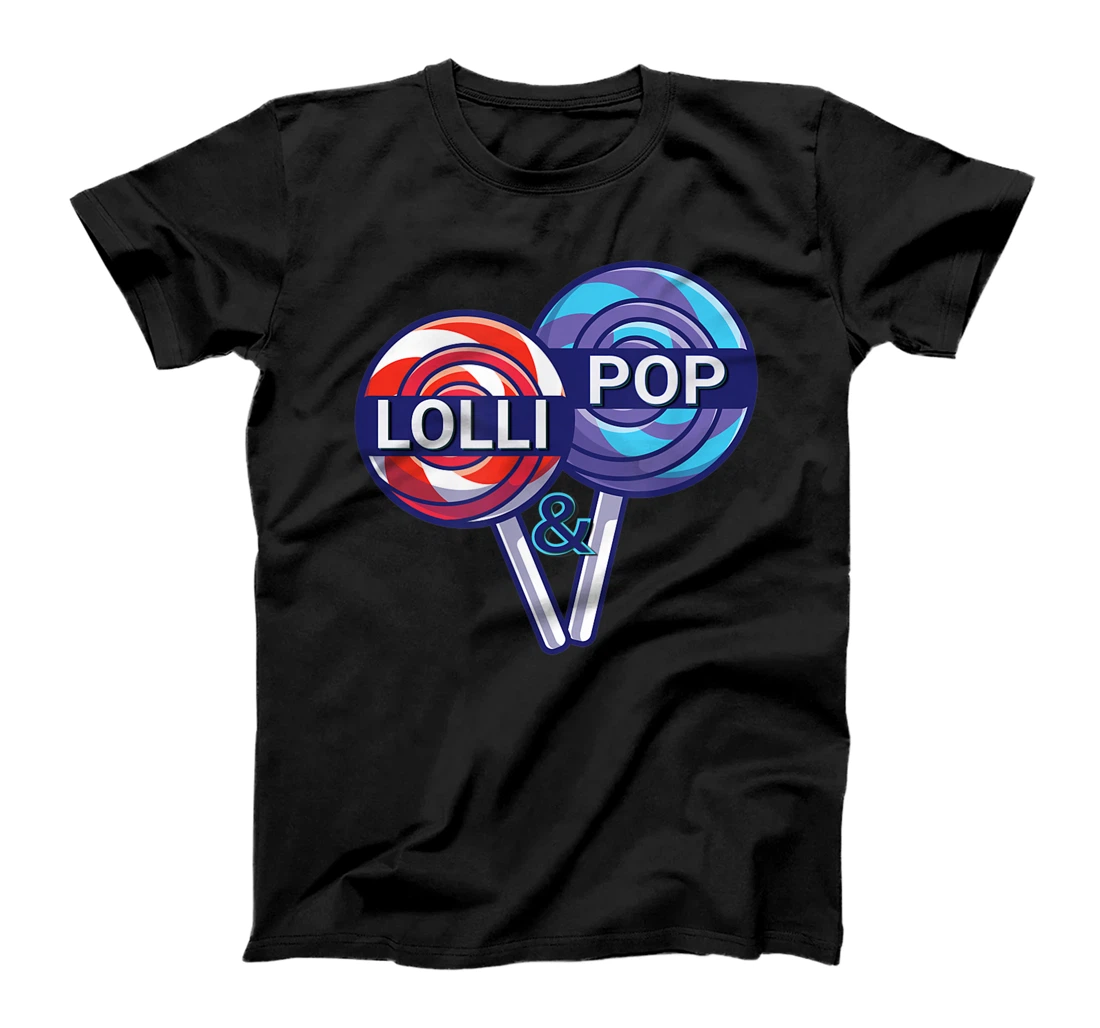 Personalized Lolli & Pop Shirt Lolly Pops Matching Couples Grandparents T-Shirt