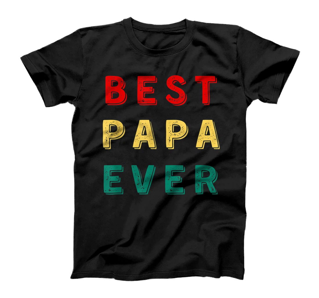 Best Papa Ever Vintage Design Father's Day T-Shirt