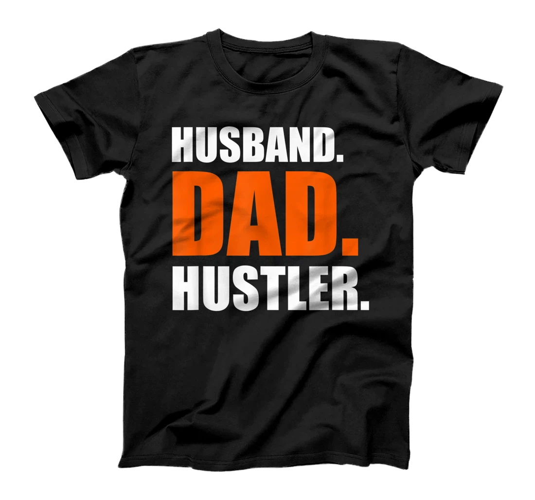 Mens Merchpole: Husband Dad Hustler Funny Fathers Day Father T-Shirt