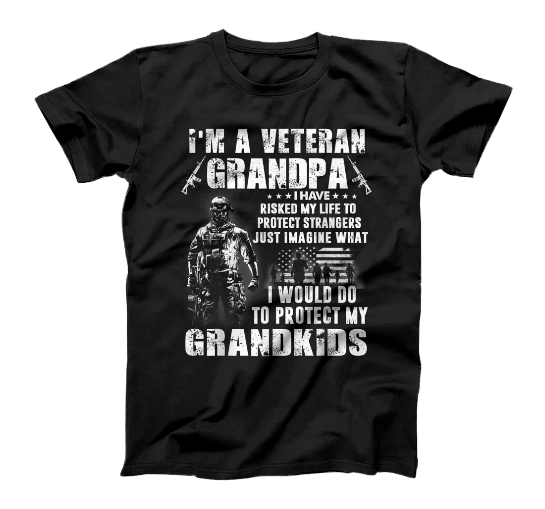 Veteran Grandpa Proud Vet Grandfather Fathers Day T-Shirt