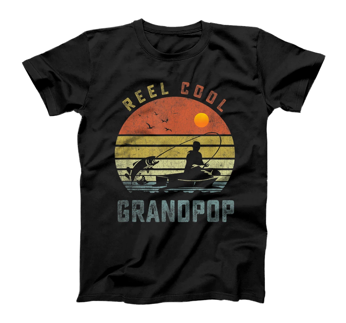 Reel Cool Grandpop Fishing Dad Gifts Father's Day Fisherman T-Shirt