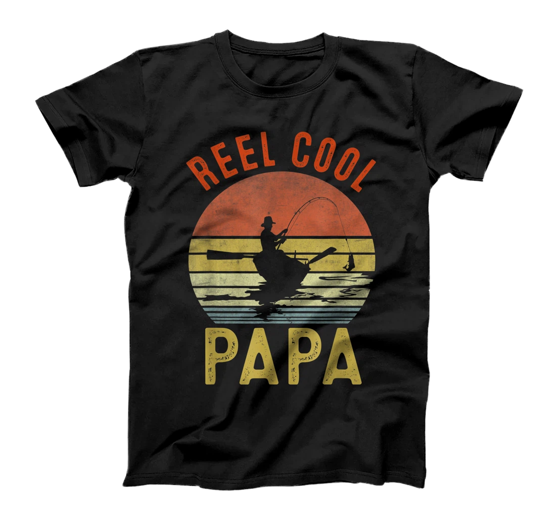 Reel Cool Papa Fishing Gift Father's Day Fisherman Fish Tee T-Shirt