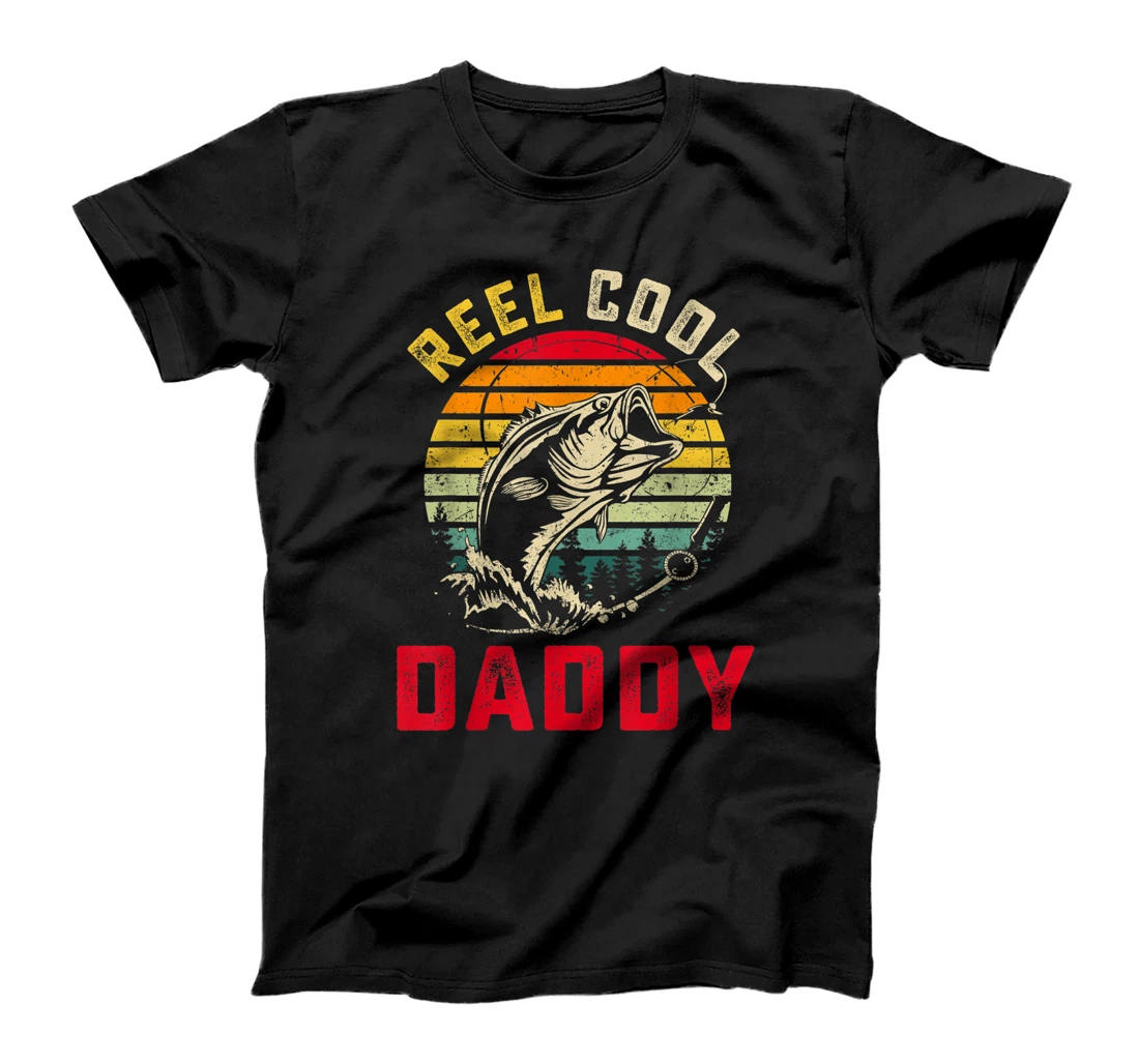 Fishing Reel Cool Daddy Fisherman Daddy Father's Day T-Shirt