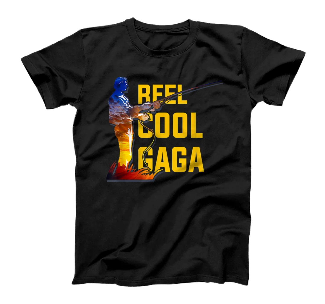 Mens Reel Cool Gaga Fishing Father's Day Gift Fishing Lovers T-Shirt