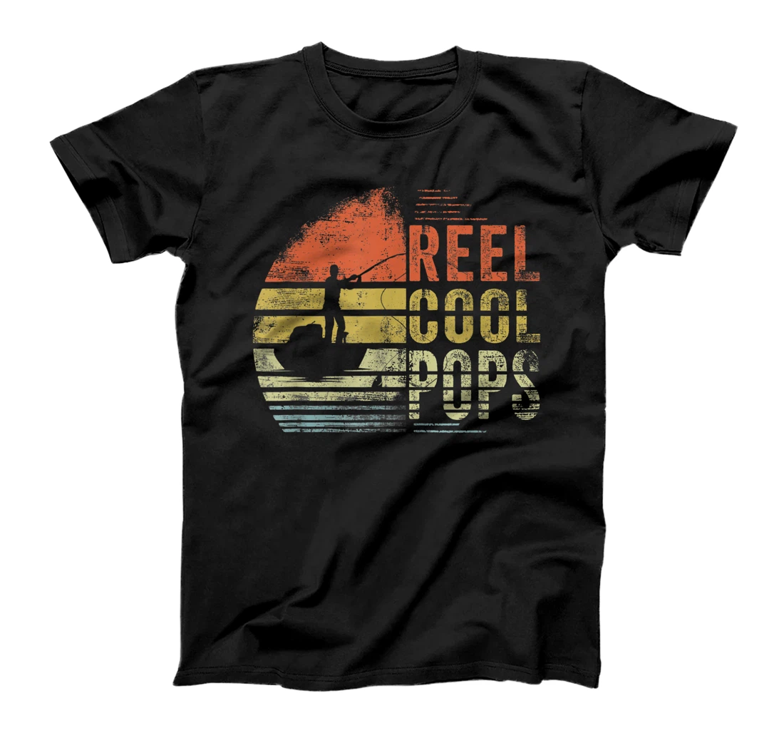 Personalized Reel Cool Pops Fishing Dad Gifts Father's Day Fisherman Fish T-Shirt