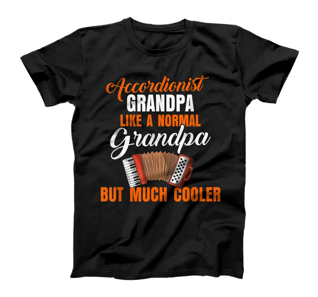 Mens Accordion Grandpa Accordionist Grandfather Musician T-Shirt