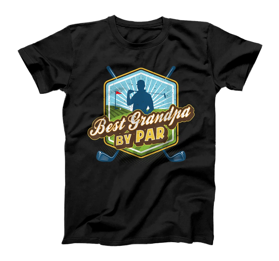 Mens Best Grandpa by Par Father's Day Golf Dad T-Shirt
