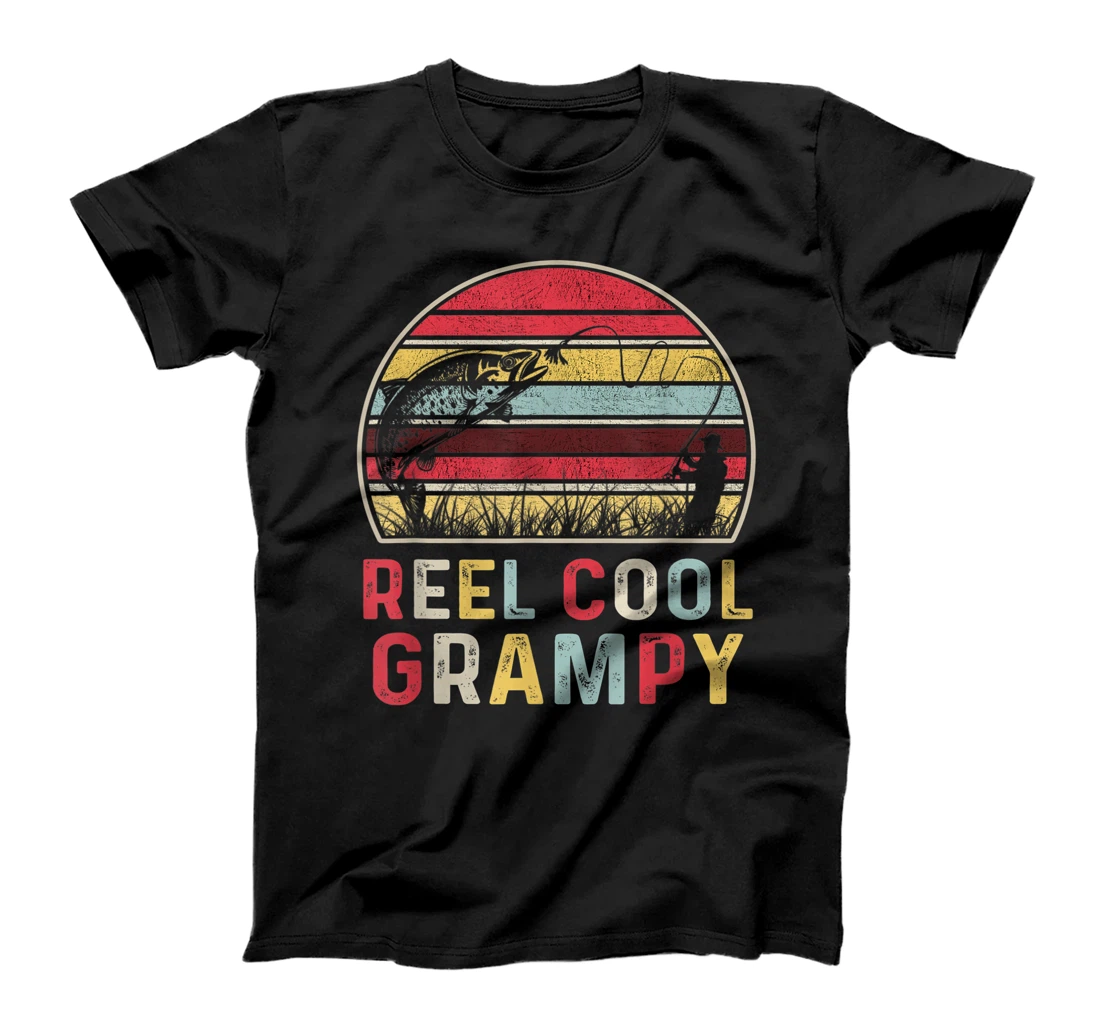 Personalized Mens Reel Cool Grampy Fishing Gifts Vintage Fishing Lovers Retro T-Shirt
