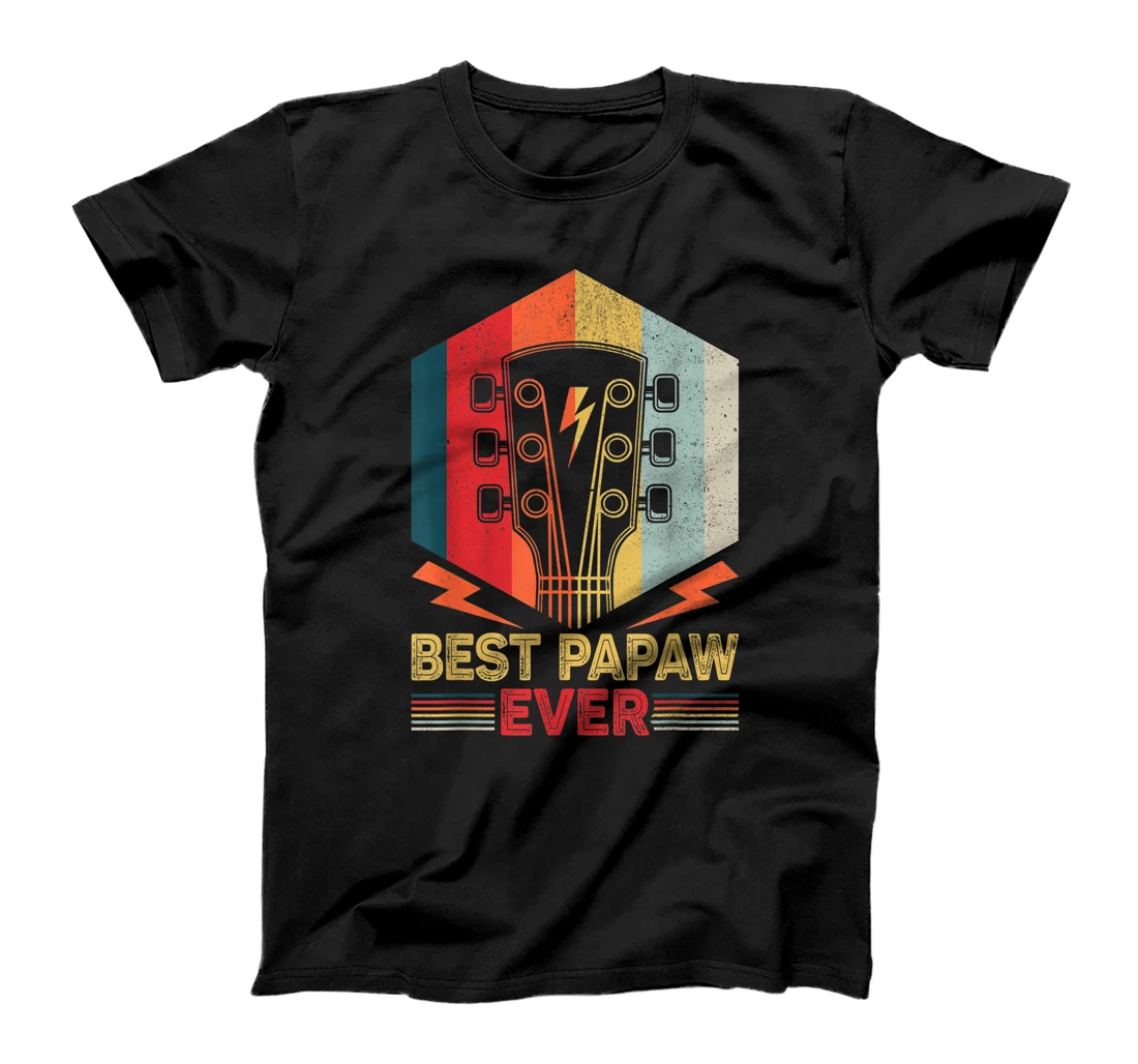 Guitarist Guitar Lover Best Papaw Ever Family Father's Day T-Shirt