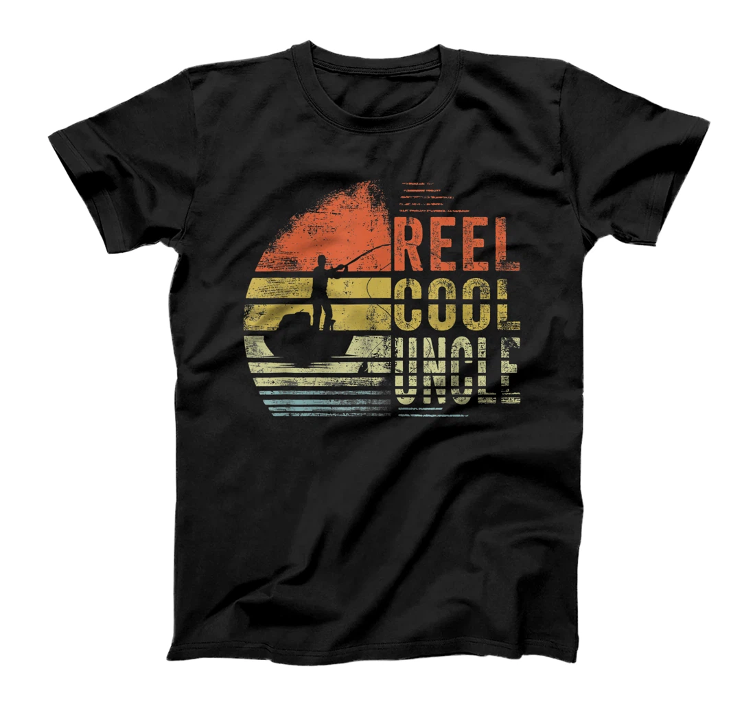 Reel Cool Uncle Fishing Dad Gifts Father's Day Fisherman T-Shirt