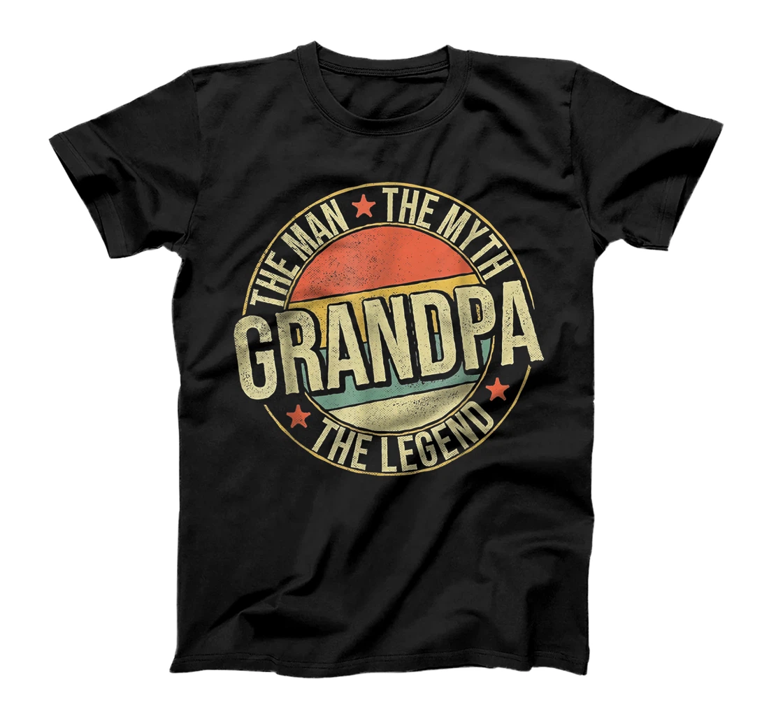 Mens Grandpa The Man The Myth The Legend Cool Father's Day T-Shirt