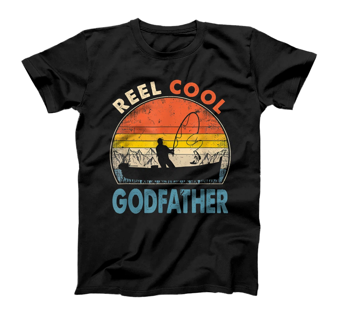 Reel Cool Godfather Fishing Dad Gifts Father's Day Fisherman T-Shirt