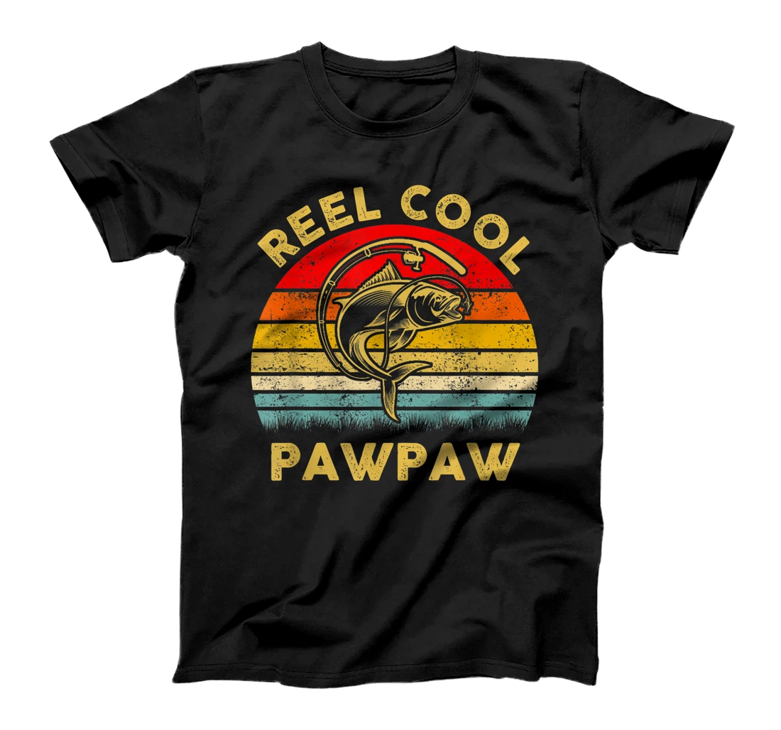 Mens Vintage Reel Cool Pawpaw Fish Fishing Shirt Father's Day T-Shirt