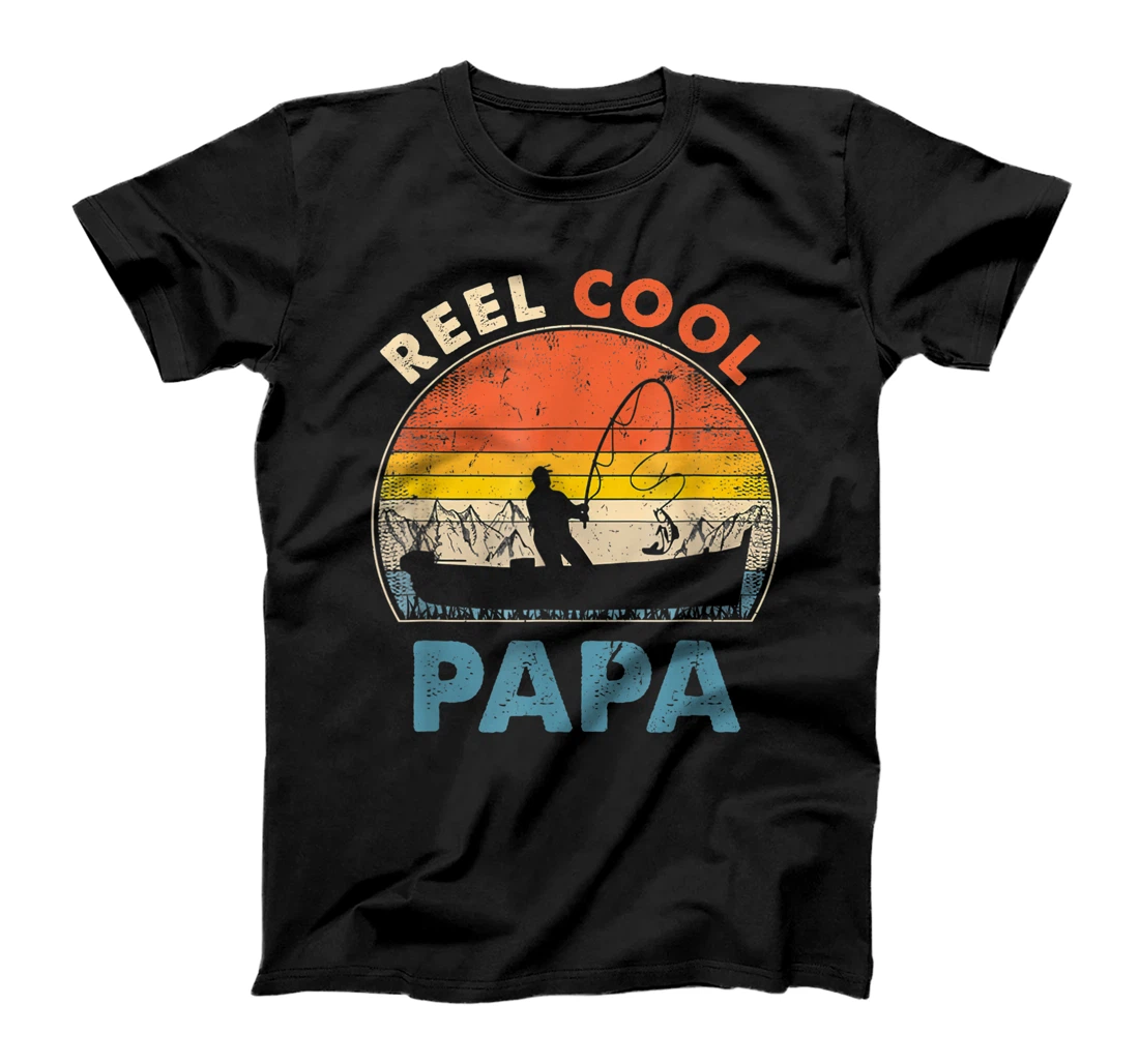 Reel Cool Papa Fishing Dad Gifts Father's Day Fisherman T-Shirt