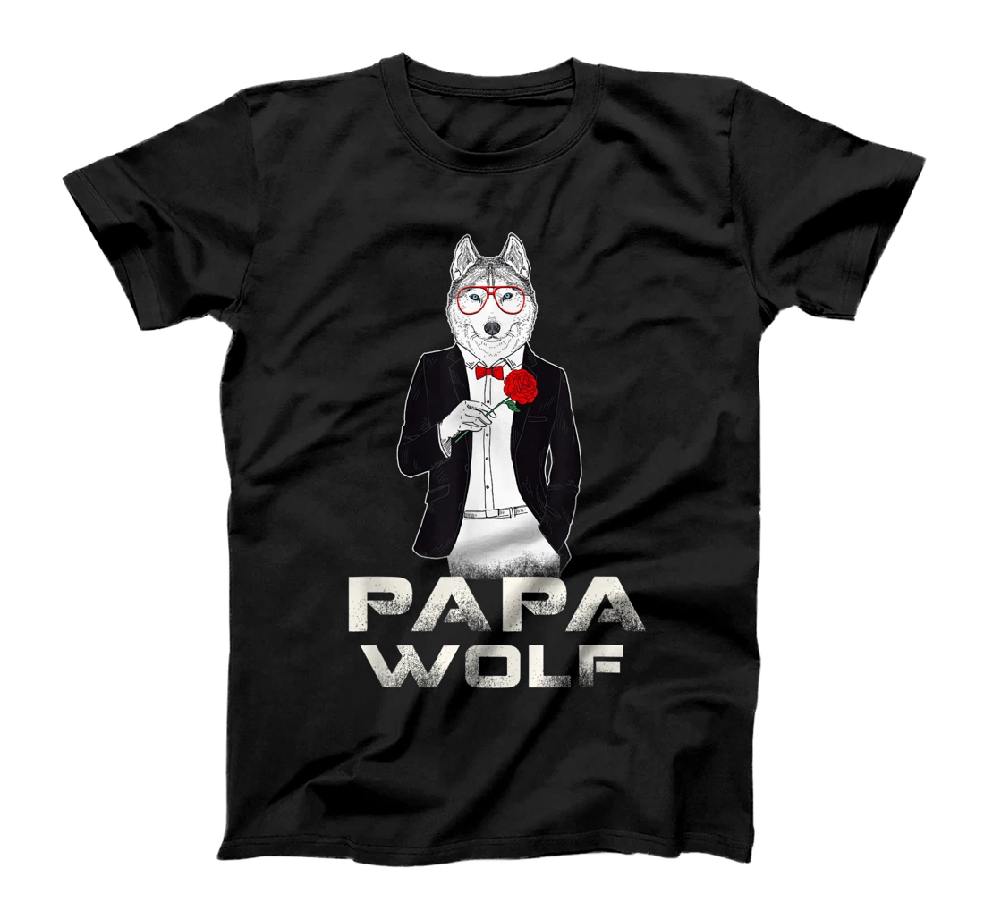 Papa Wolf Shirt Matching Family For Father's Day T-Shirt