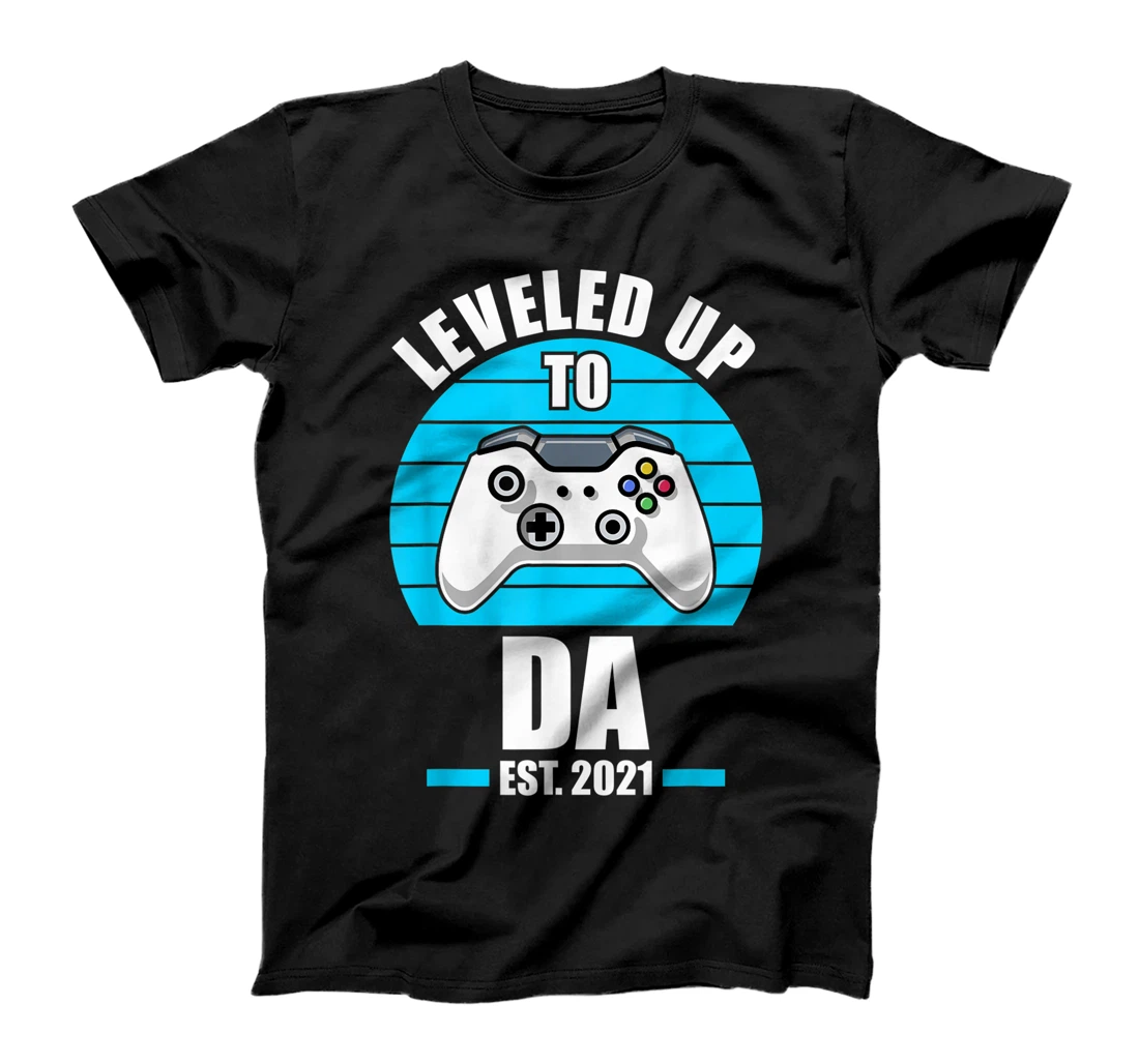 Mens Leveled Up To Da Est 2021 Funny Gamer dad loading T-Shirt