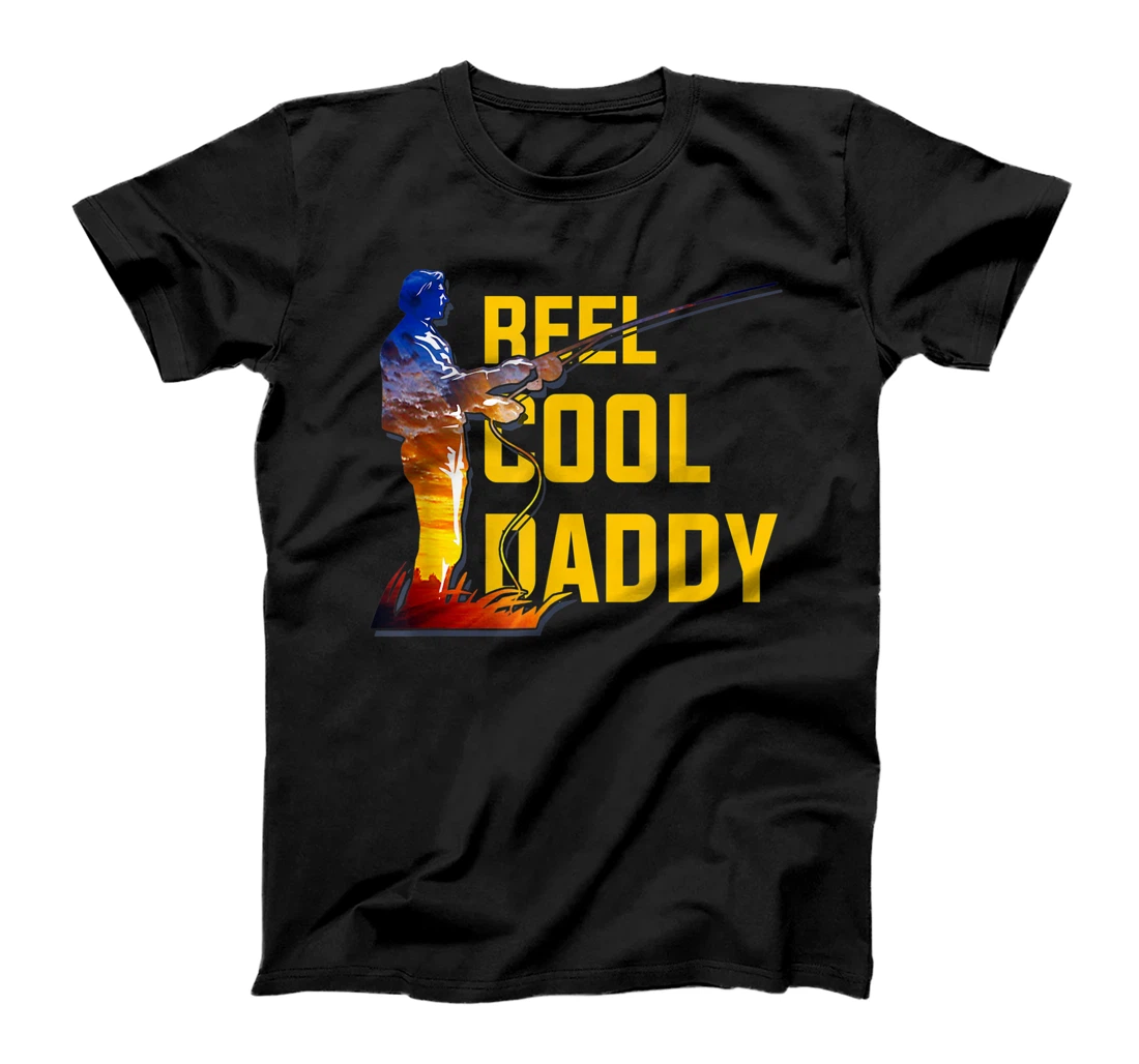 Mens Reel Cool Daddy Fishing Father's Day Gift Fishing Lovers T-Shirt