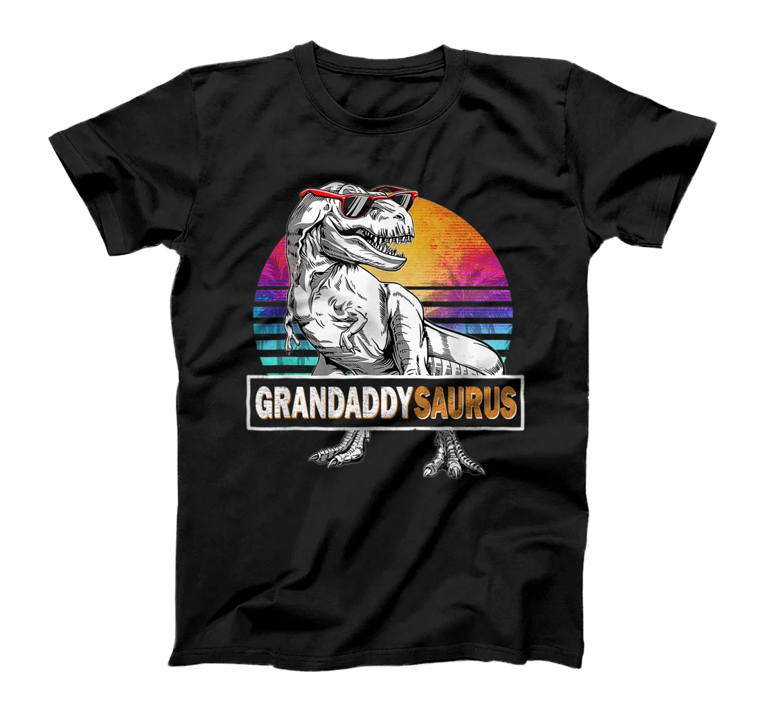 Mens Grandaddysaurus T Rex Dinosaur Retro Grandaddy Saurus Family T-Shirt