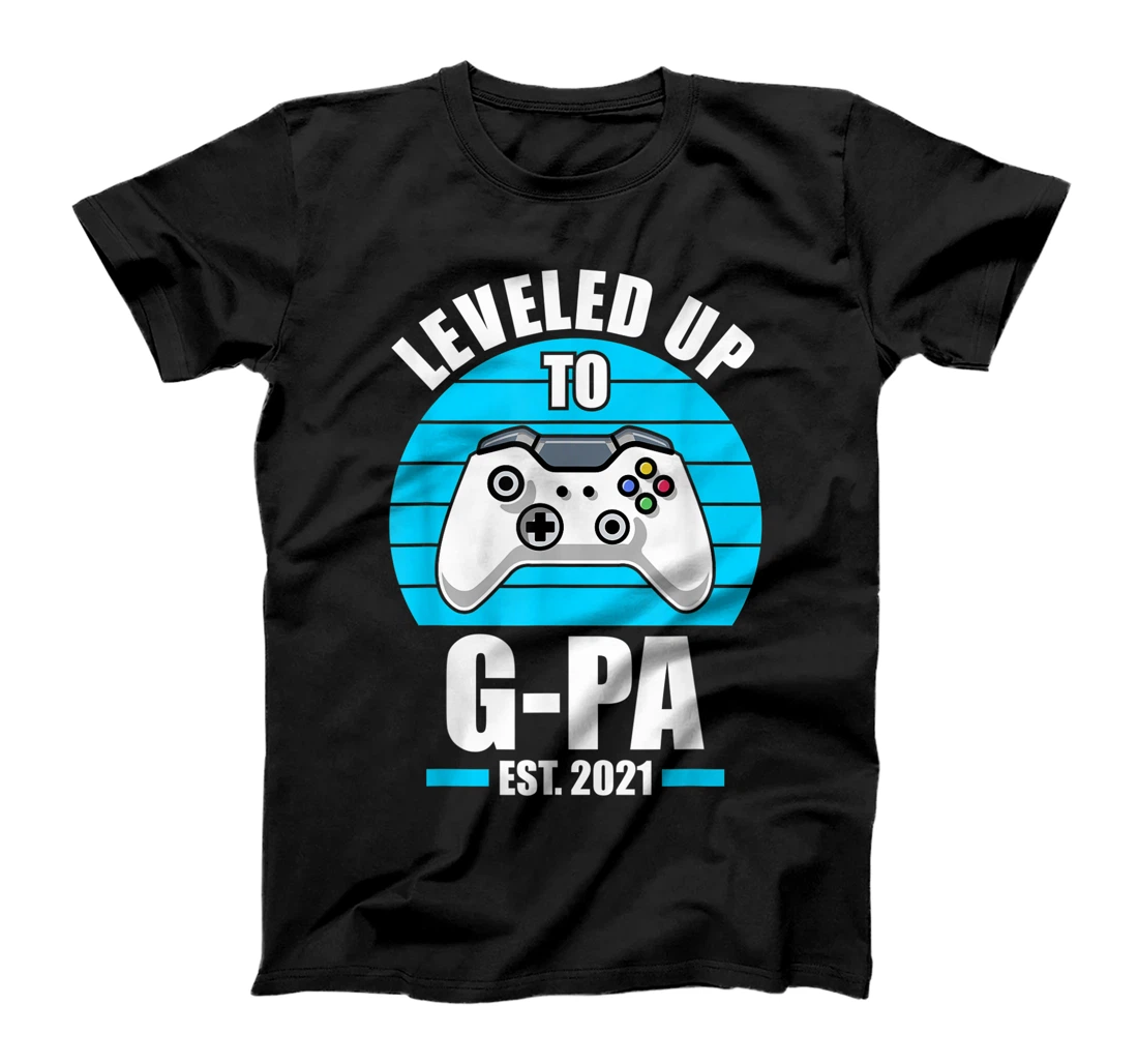 Mens Leveled Up To G-pa Est 2021 Funny Gamer dad loading T-Shirt