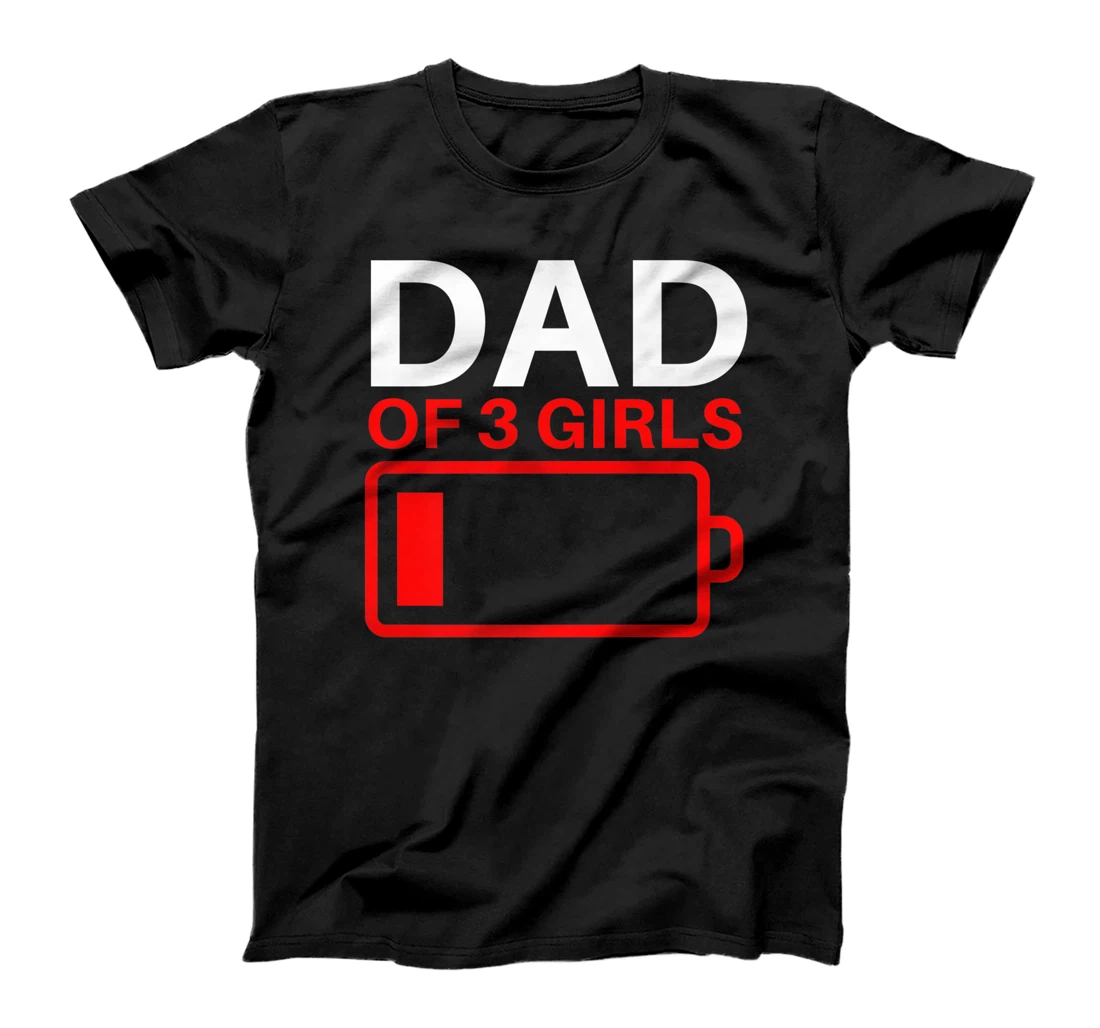 Fathers Day Gift from Wife Daughter Baby Girl Dad of 3 Girls Premium T-Shirt