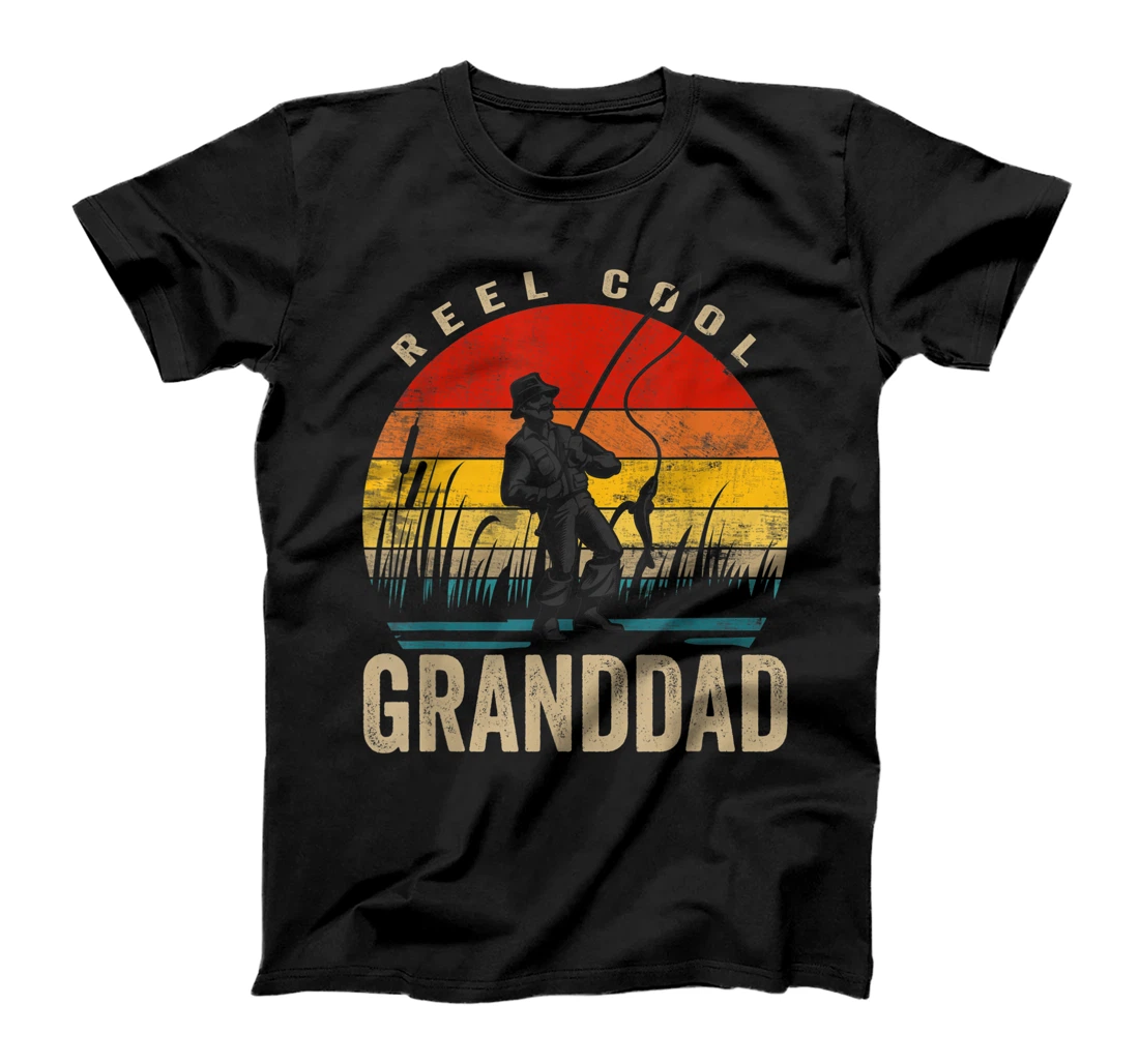 Reel Cool Granddad Fishing Dad Gifts Father's Day Fisherman T-Shirt