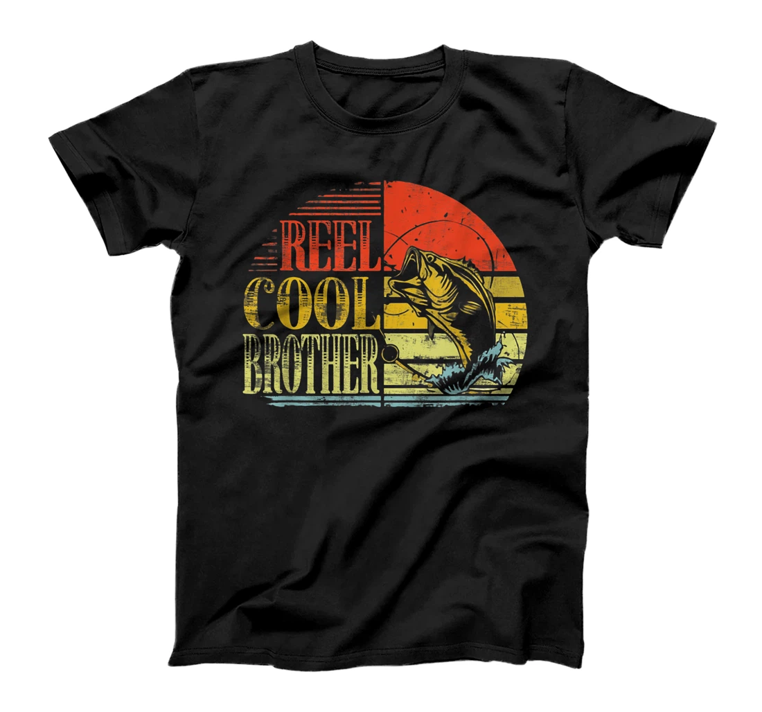 Reel Cool Brother Fishing Dad Gifts Father's Day Fisherman T-Shirt