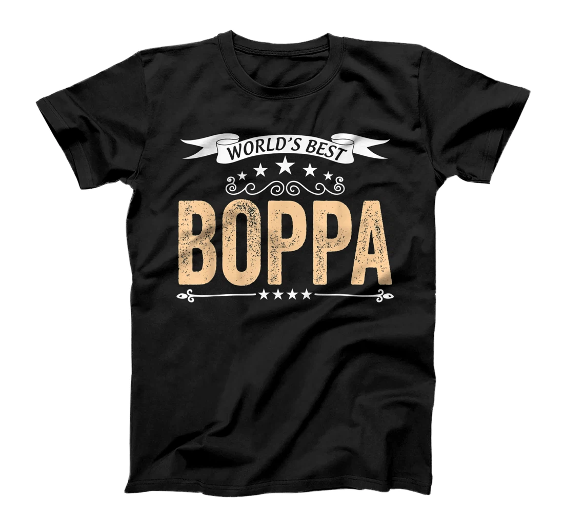 Personalized Mens World's Best Boppa Fathers Day T-Shirt