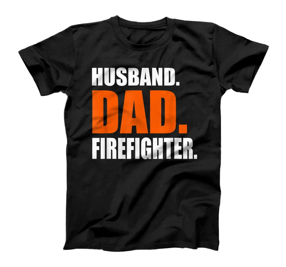 Mens Flagcastle: Legend Dad Firefighter Father's Day T-Shirt