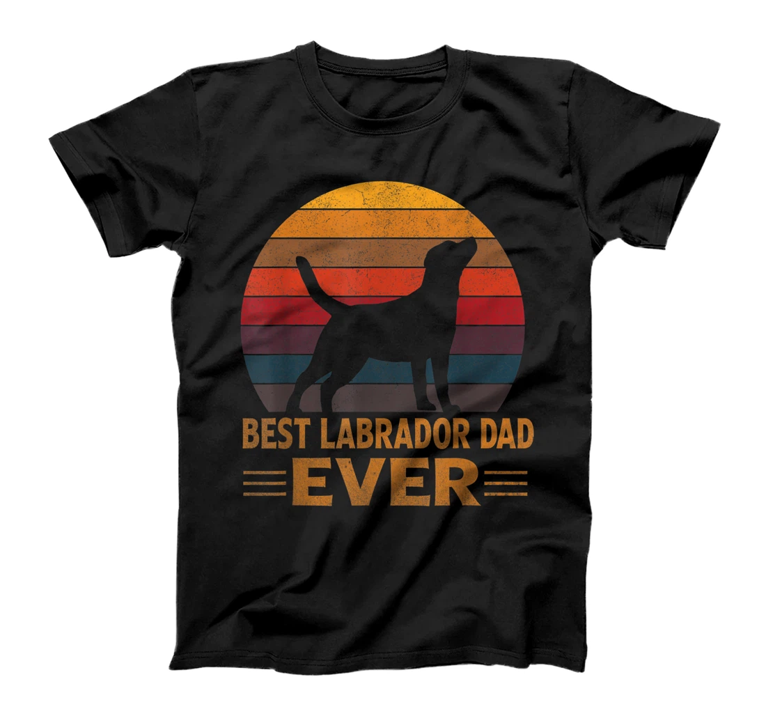 Mens Best Labrador Dog Dad Ever Golden Black Lab Father's Day T-Shirt