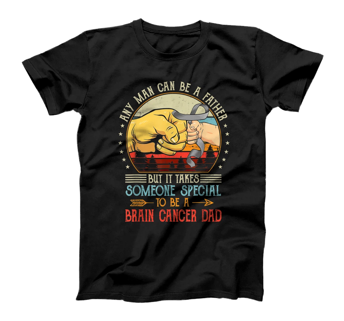 Dad Fathers Day T-shirt Brain Cancer Awareness T-Shirt