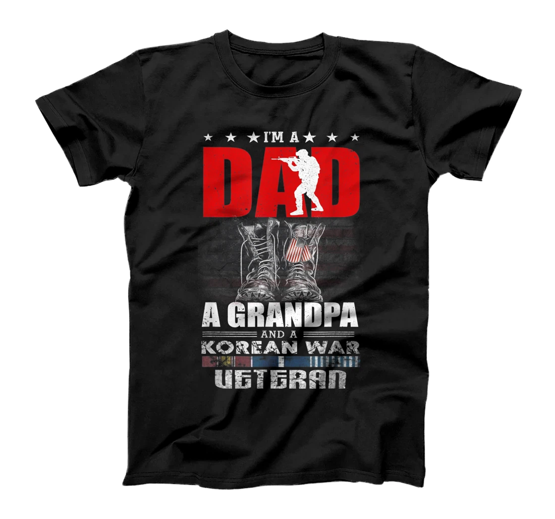 Mens A Dad A Grandpa And A Veteran For Grandparent Father's Day T-Shirt