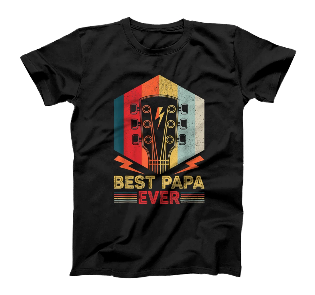 Guitarist Guitar Lover Best Papa Ever Family Father's Day T-Shirt