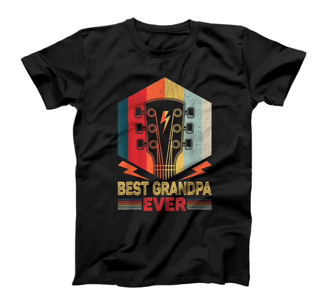 Guitarist Guitar Lover Best Grandpa Ever Family Father's Day T-Shirt