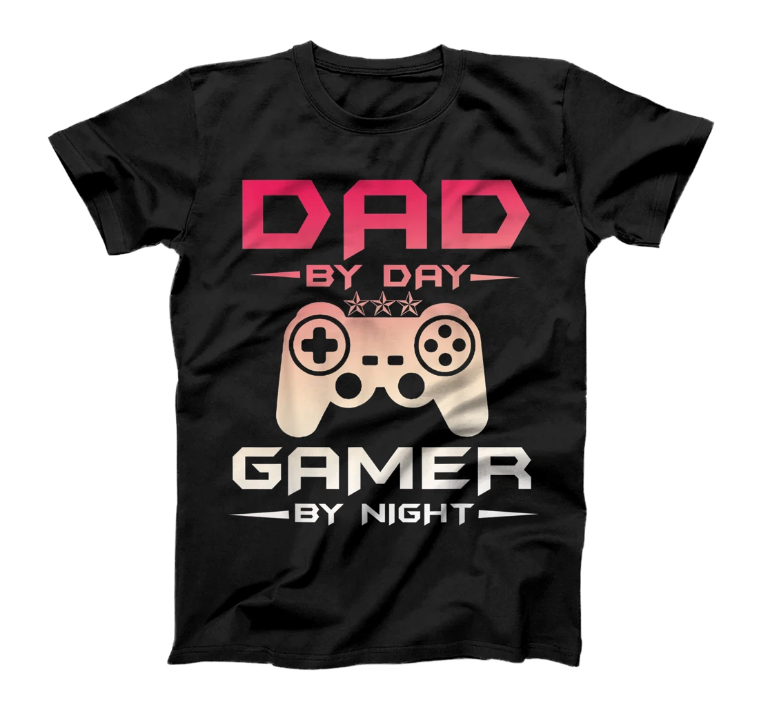 Personalized Dad By Day Gamer By Night Funny T-Shirt