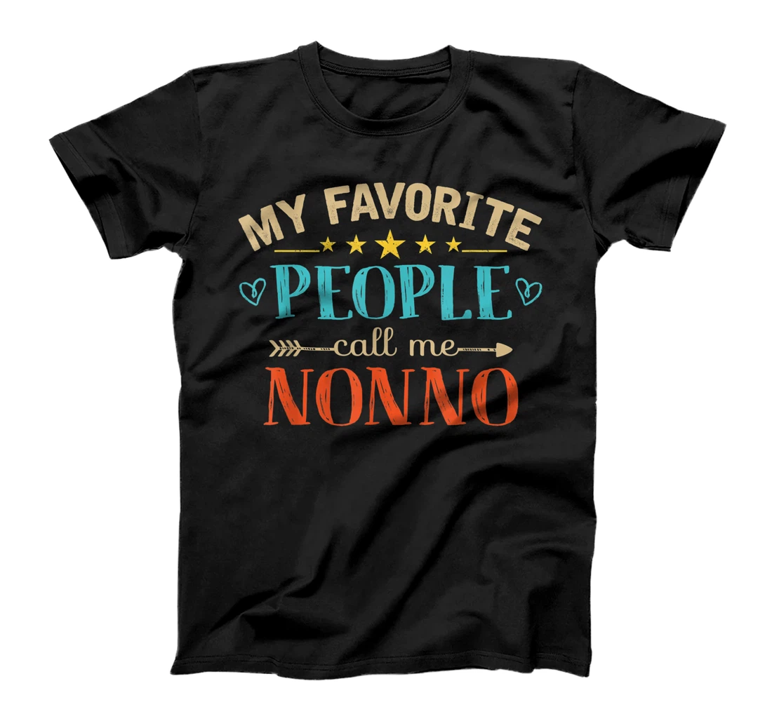 Personalized My Favorite People Call Me Nonno Retro Style Funny Grandpa T-Shirt