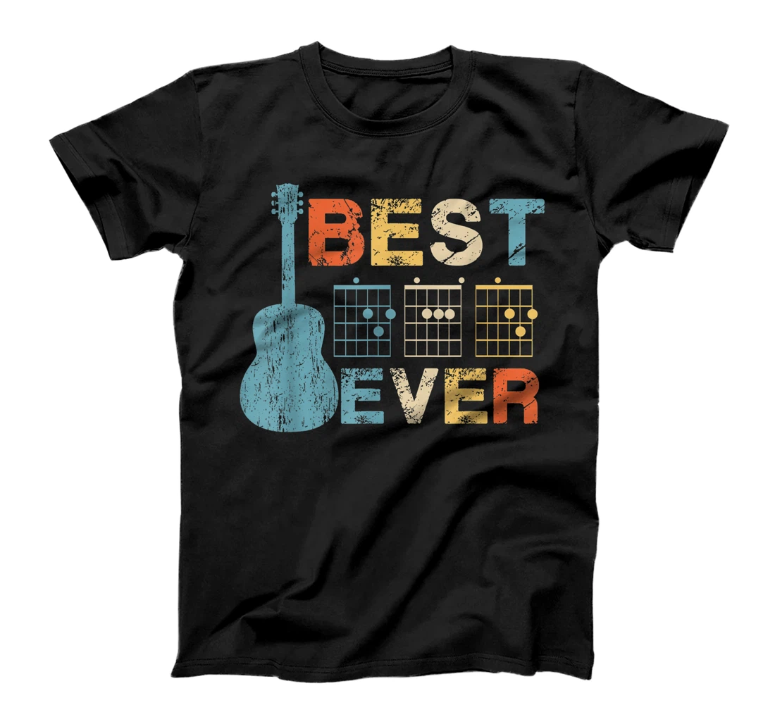 Personalized Guitar Father Best Dad Ever D A D Chord Gifts Guitar T-Shirt