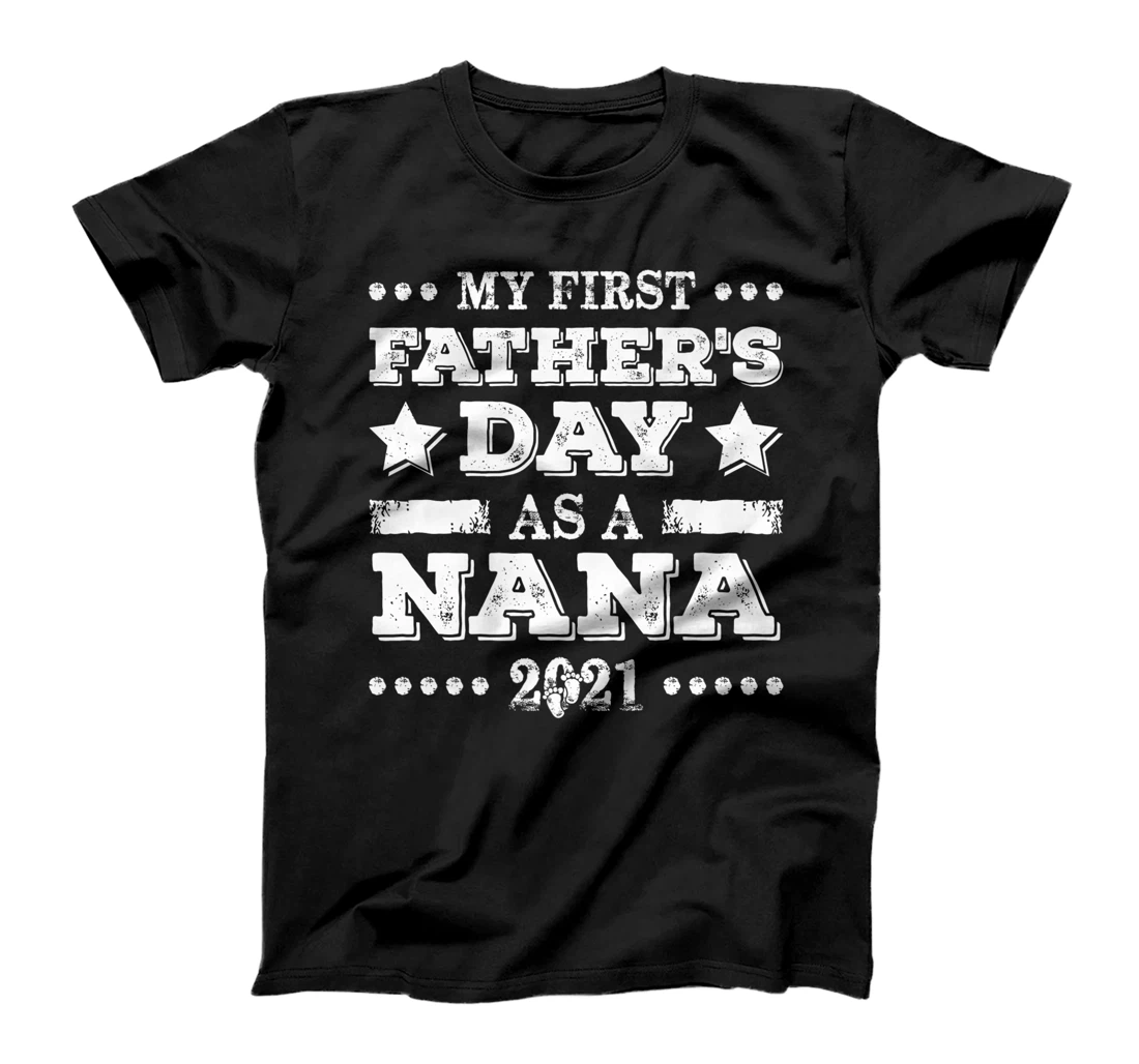 My First Father's Day As Nana New Baby Announcement Retro Premium T-Shirt