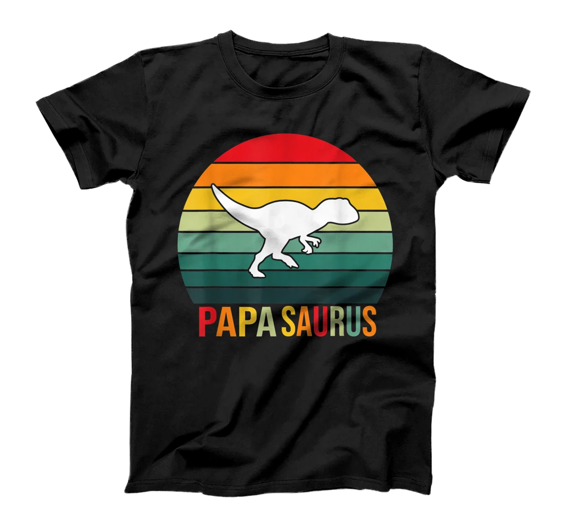 Papasaurus T Rex Dinosaur Papa Saurus Family T-Shirt