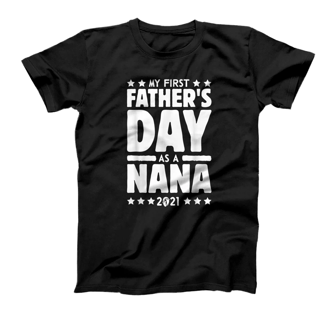 My First Father's Day As Nana New Baby Announcement Retro T-Shirt