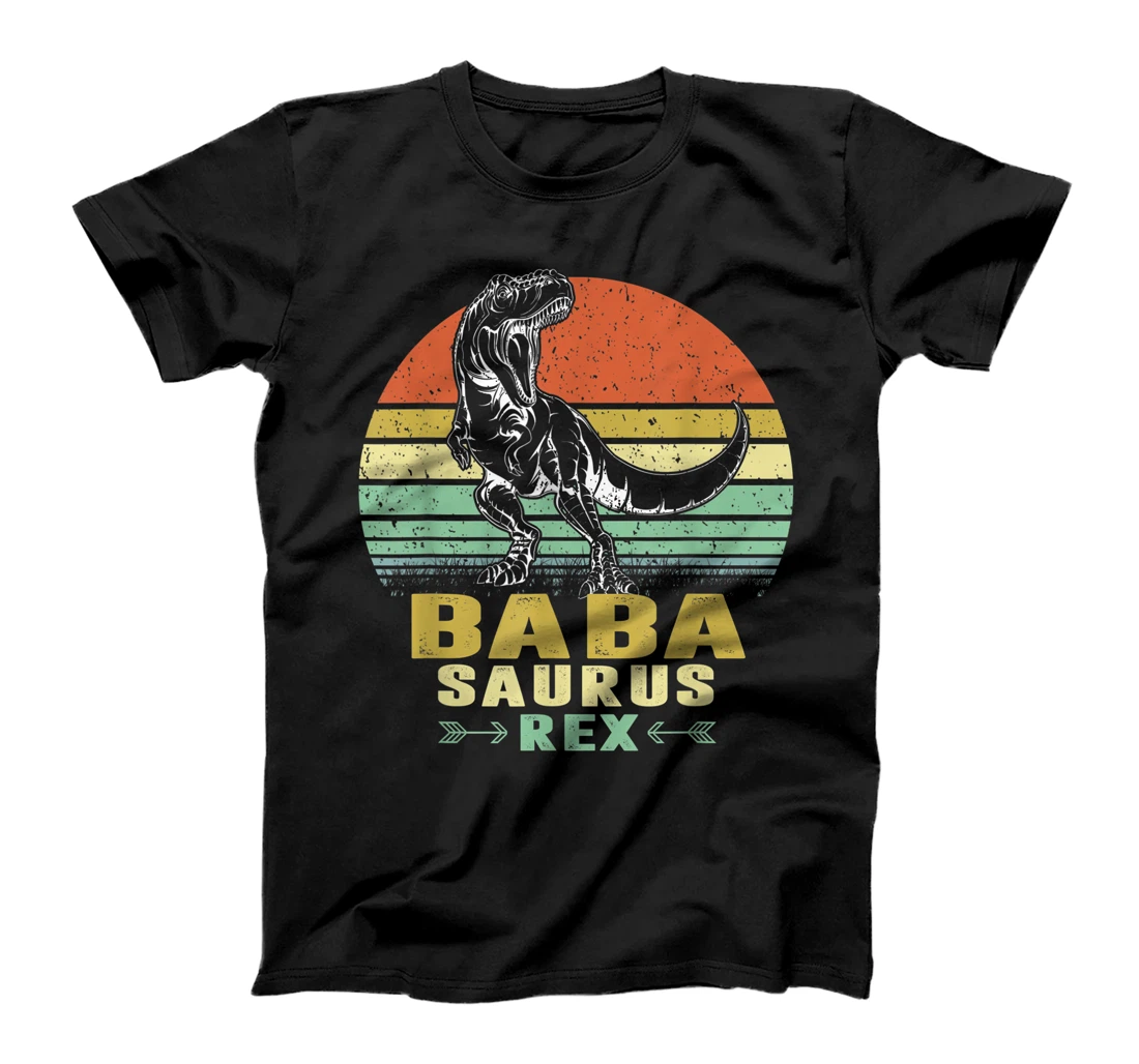 Mens Babasaurus T Rex Dinosaur Funny Baba Saurus Family Matching T-Shirt