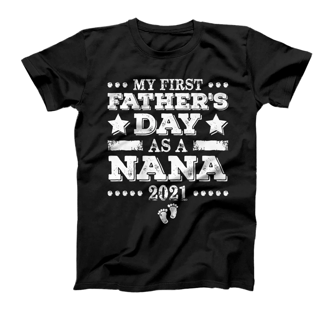 My First Father's Day As Nana New Baby Announcement Retro Premium T-Shirt